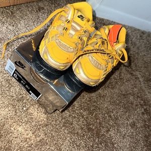 Toddler yellow off white shoes